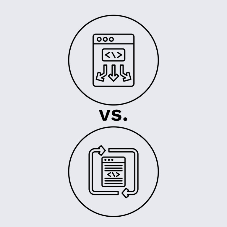 Protomind: nocode vs lowcode titelgrafik