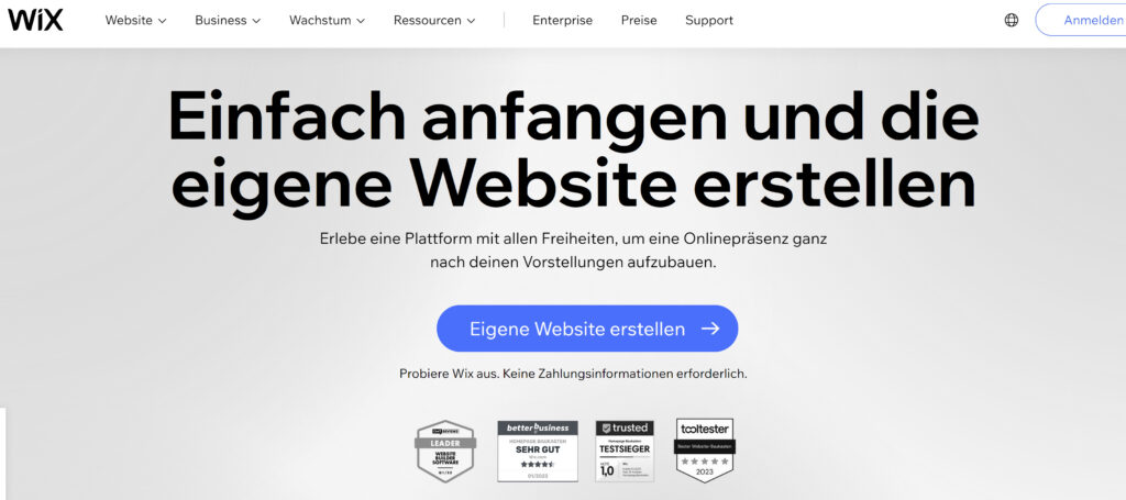 Protomind - no code Beispiel Wix